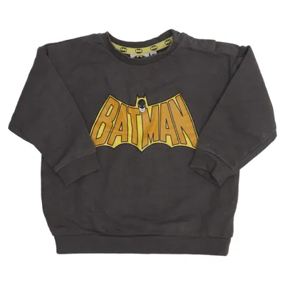 Collegetröja (Grå, Gul) från Batman Bomull