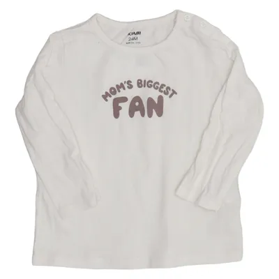 T-shirt à manches longues (Blanc) de Kiabi Coton