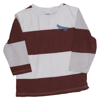 Lange mouwen shirt (Wit, Bruin, Grijs) van Name It Organisch katoen