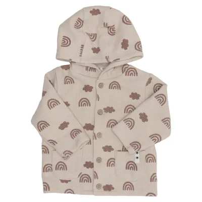 Hoodie (Beige, Brown) from Topomini Cotton, Elastane, Polyester