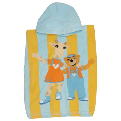 Badponcho (Blauw, Geel) van Lovevery Katoen