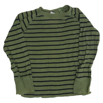 Long sleeve T-shirt (Green, Black) from Polarn O. Pyret Cotton