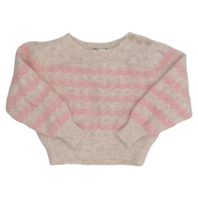 Sweater (Beige, Pink) fra Émile et Ida Alpacauld, Elastan, Polyamid