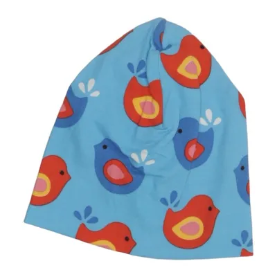 Beanie (Blauw, Meerkleurig) van Maxomorra Katoen, Elastaan