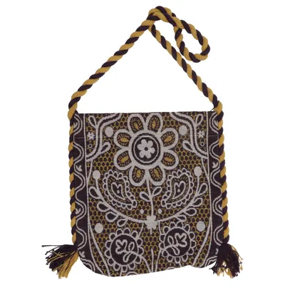 Schoudertas (Bruin, Wit, Geel) van Antik Batik