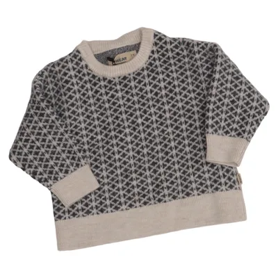 Sweater (Grå, Beige) fra Wheat Merinould