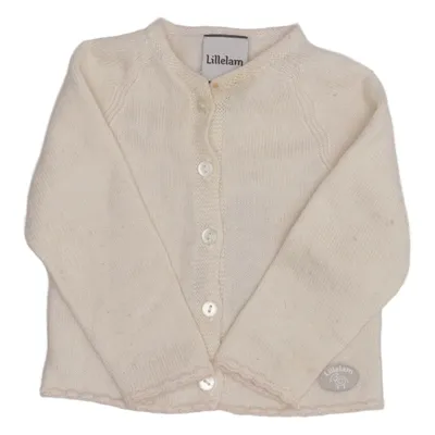 Cardigan (White) from Lillelam Merino wool