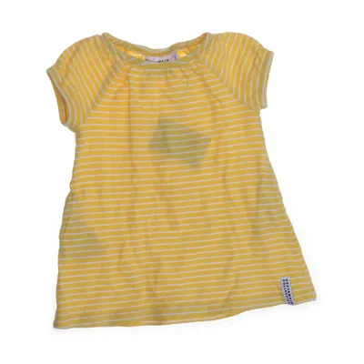 Klänning (Gul, Vit) från Geggamoja Ekologisk bomull