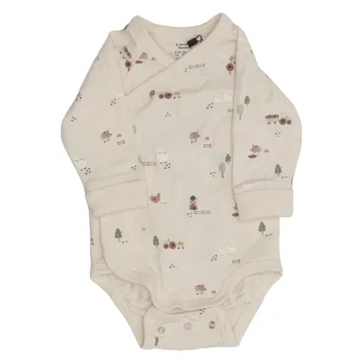 Body (Beige, Flerfärgad) från Lindex Newborn Bomull, Elastan