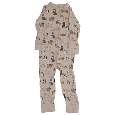 Sparkedragt (Beige, Brun, Flerfarvet) fra Tiny One Elastan, Økologisk bomuld
