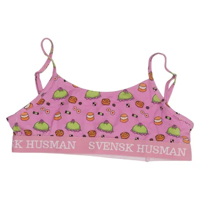 Bralette (Rosa, Flerfärgad) från Svensk Husman Bomull, Elastan