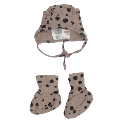 Hat (Beige, Black) from Lindex Baby Cotton, Elastane