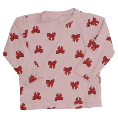 Langærmet t-shirt (Pink, Rød) fra Lindex Bomuld, Elastan