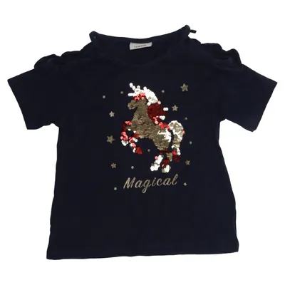 T-shirt (Bleu) de LC Waikiki Girls Coton