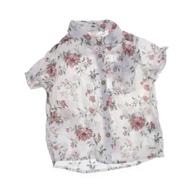 Short sleeve shirt (White, Multicolored) from Newbie by KappAhl Cotton