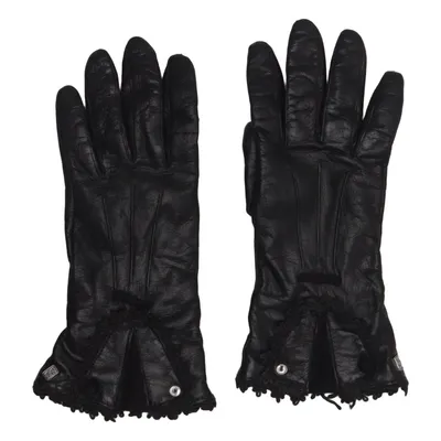 Leren handschoenen (Zwart) van Fauve