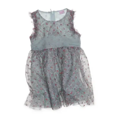 Jurk (Turquoise, Meerkleurig) van Smile Katoen, Polyester