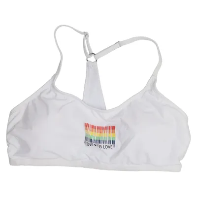 Brassière (Blanc, Multicolore) de Rainbow Élasthane, Polyamide