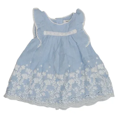 Jurk (Blauw, Wit) van Haute Hippie Katoen