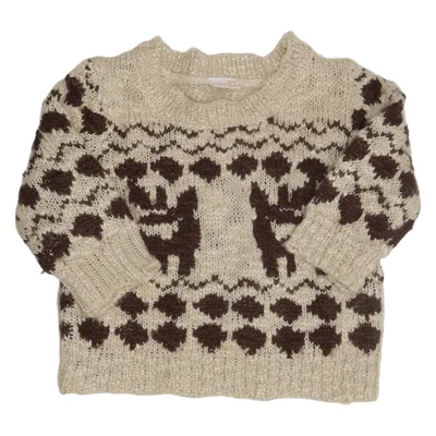 Strickpullover (Beige, Braun) von Lindex Baby Acryl