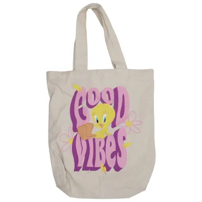 Canvas bag (Beige, Multicolored) from Looney Tunes Cotton