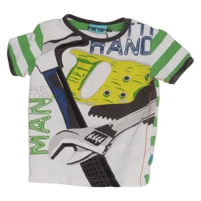 T-shirt (Wit, Meerkleurig) van Me Too Katoen, Elastaan
