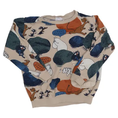 Sweatshirt (Beige, Flerfarvet) fra Moomin by Martinex Bomuld, Elastan