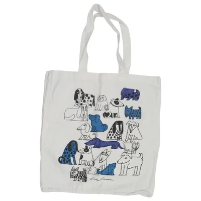 Tygpåse (Vit, Blå, Svart) från Akademibokhandeln Ekologisk bomull