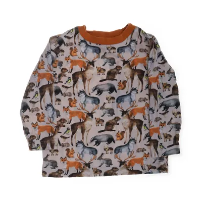 Långärmad t-shirt (Beige, Flerfärgad) från Alana Bomull