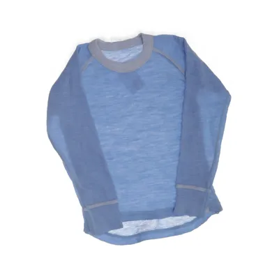 Langærmet t-shirt (Blå, Grå) fra Pierre Robert Uld