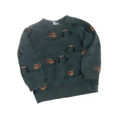 Sweatshirt (Grøn, Orange) fra Polarn O. Pyret Økologisk bomuld
