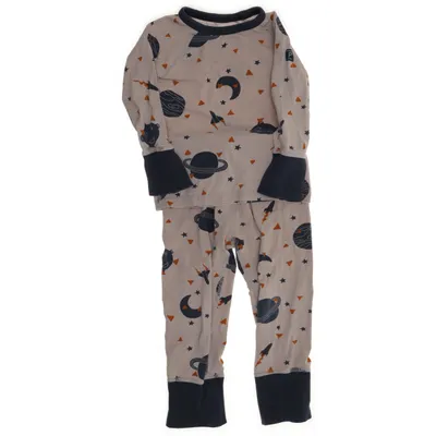 Pyjama (Beige, Meerkleurig) van Polarn O. Pyret Organisch katoen, Elastaan