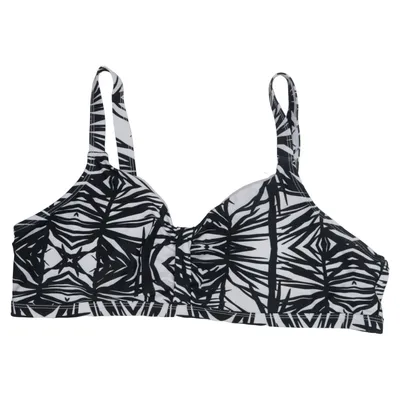Haut de bikini (Noir, Blanc) de Amalia Élasthane, Polyester