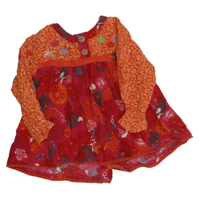 Dress (Red, Orange, Multicolored) from Catimini Cotton