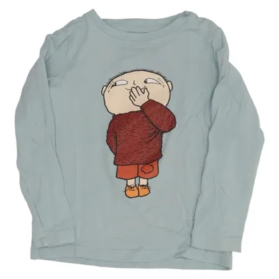 Långärmad t-shirt (Blå) från Alfons Åberg Elastan, Ekologisk bomull