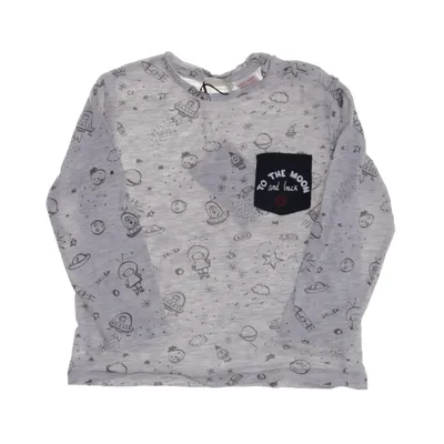 Långärmad t-shirt (Grå, Flerfärgad) från Zara BabyBoy