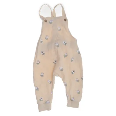 Hängselbyxor (Beige, Vit) från Lindex Bomull, Elastan