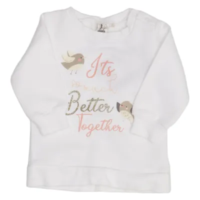 Sweatshirt (Blanc) de Delta Coton, Polyester