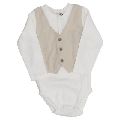 Romper (Wit, Beige) van Baby by Lindex Katoen