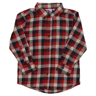 Flanellen overhemd (Rood, Beige, Blauw) van Peuhu Katoen