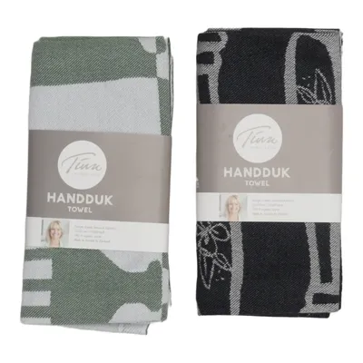Kitchen towel (Black, Green, White) from Ekelund Cotton