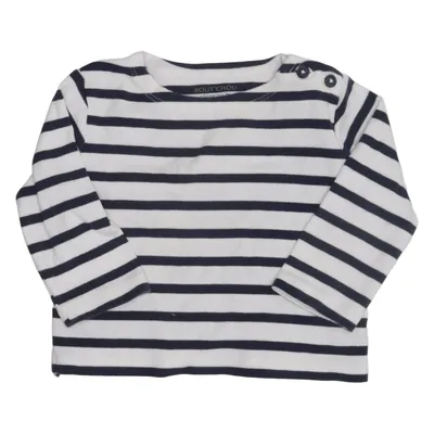 Langærmet t-shirt (Blå, Hvid) fra Bout'chou Bomuld