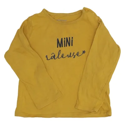 Lange mouwen shirt (Geel) van Mini Mini Katoen