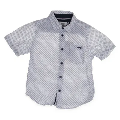 Shirt (White, Blue) from Hampton Republic Cotton