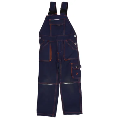 Hängselbyxor (Blå, Orange) från Planam Bomull, Polyester