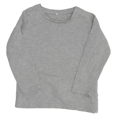 T-shirt à manches longues (Gris) de A Happy Brand Coton, Élasthane