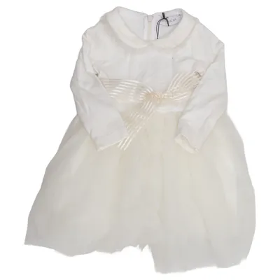Robe (Blanc) de Monnalisa Coton, Viscose