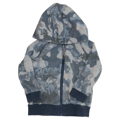 Sweat à capuche (Bleu, Gris) de Little Marc Jacobs Coton, Polyester