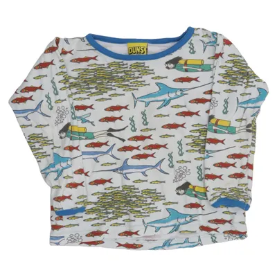 Long sleeve T-shirt (White, Blue, Multicolored) from Duns Sweden Organic cotton