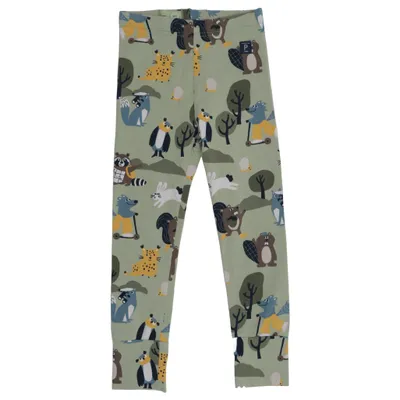 Leggings (Green, Multicolored) from Polarn O. Pyret Elastane, Organic cotton